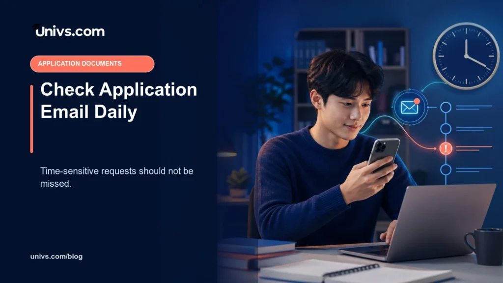 Check Application Email Daily — Univs.com editorial guide