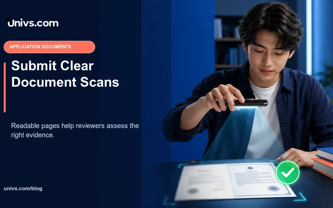 Clear Document Scans for University Applications