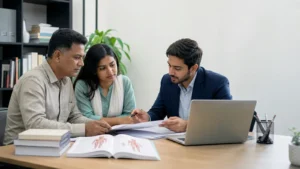Realistic fictional editorial photograph for the Univs guide MBBS in Georgia for Bangladeshi Students: BMDC and Application Checks