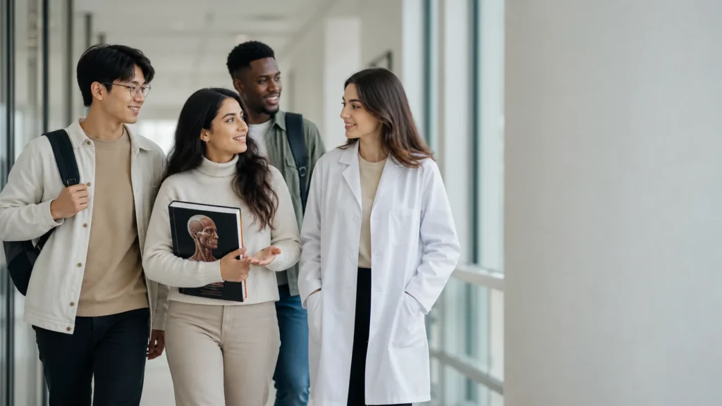 Realistic fictional editorial photograph for the Univs guide MBBS in Georgia Duration: Six-Year MD and Clinical Training