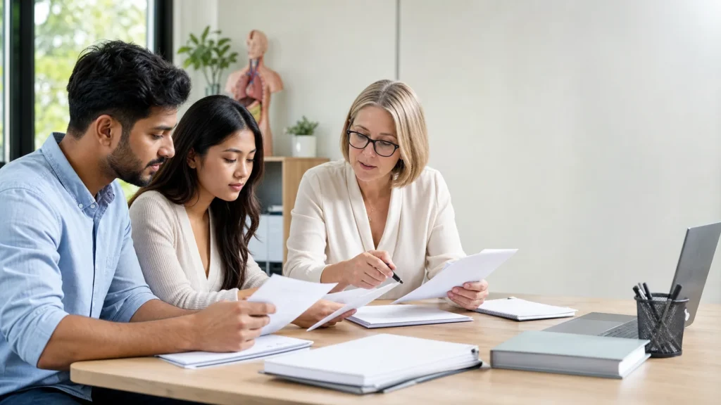 Realistic fictional editorial photograph for the Univs guide MBBS in Georgia Eligibility Requirements for International Students