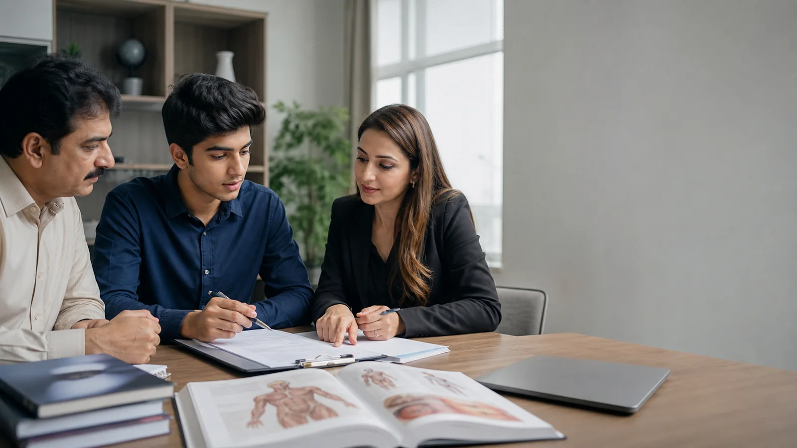 Realistic fictional editorial photograph for the Univs guide MBBS in Georgia for Pakistani Students: PMDC and Application Checklist