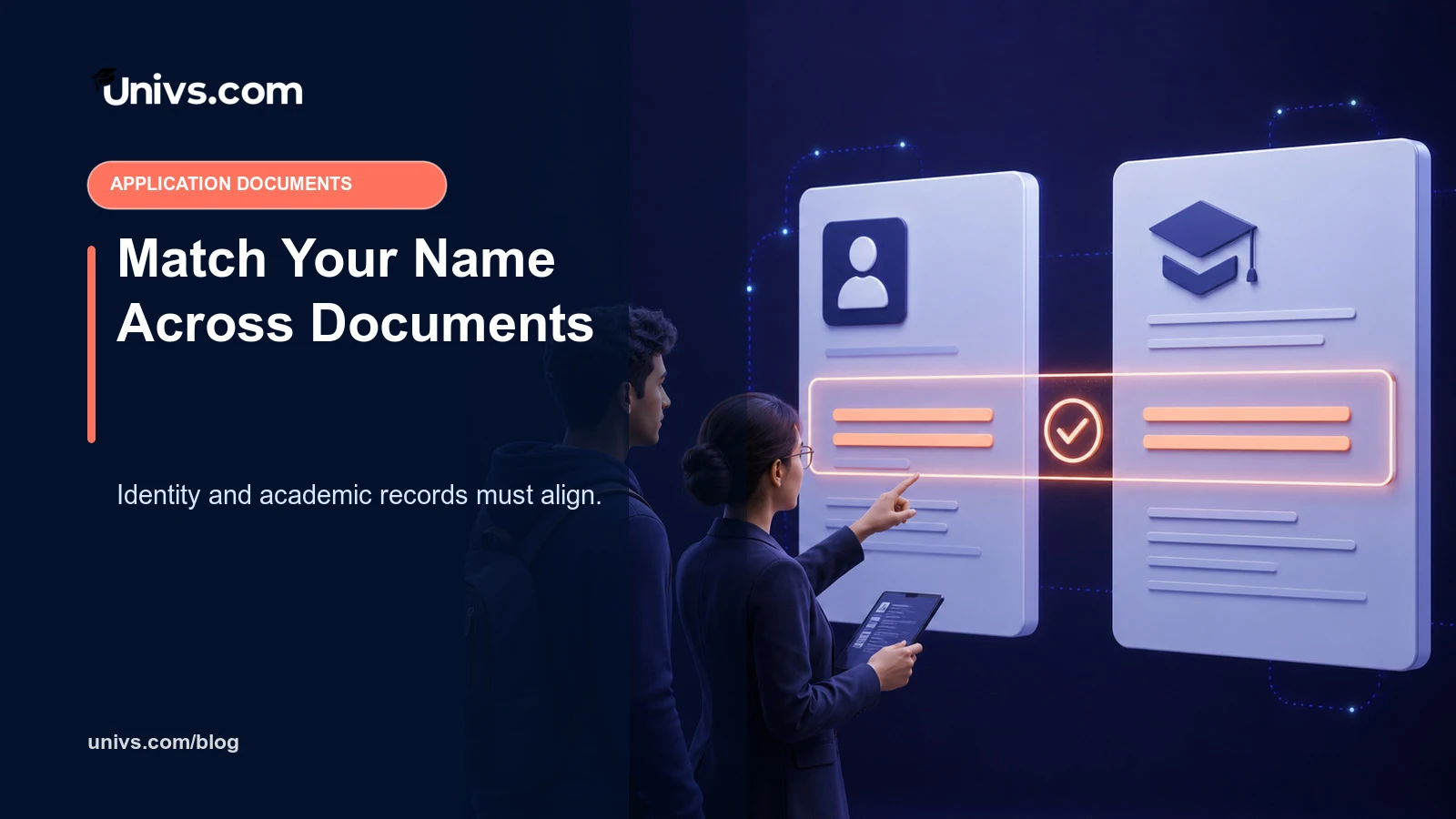 Match Your Name Across Documents — Univs.com editorial guide