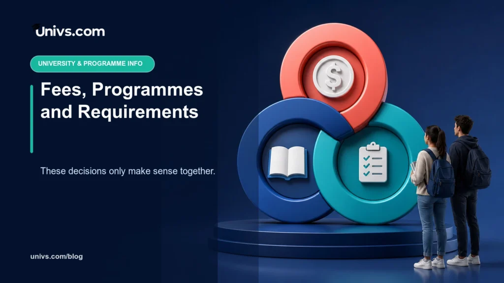 Fees, Programmes and Requirements — Univs.com editorial guide