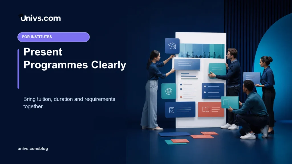 Present Programmes Clearly — Univs.com editorial guide