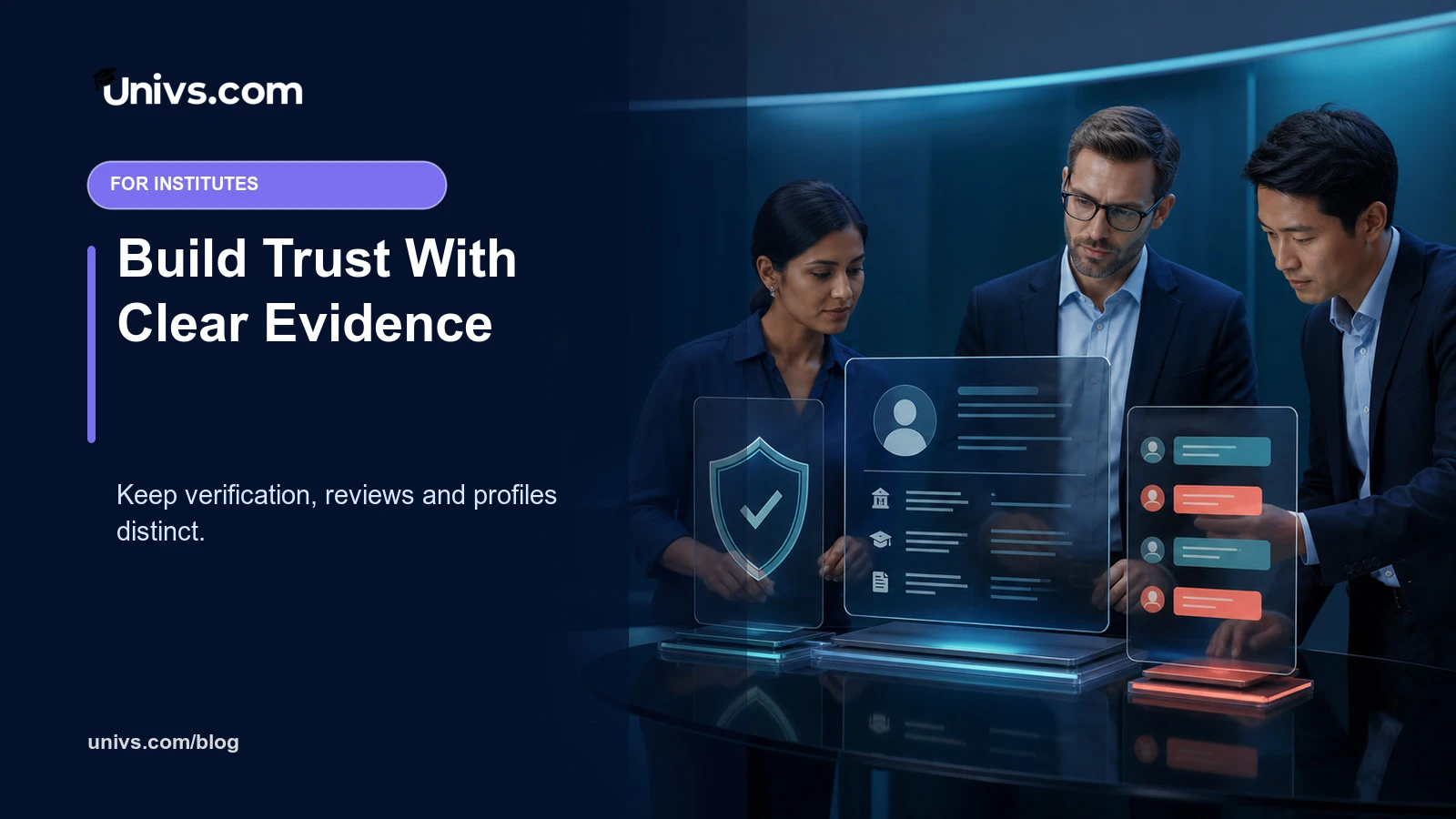 Build Trust With Clear Evidence — Univs.com editorial guide