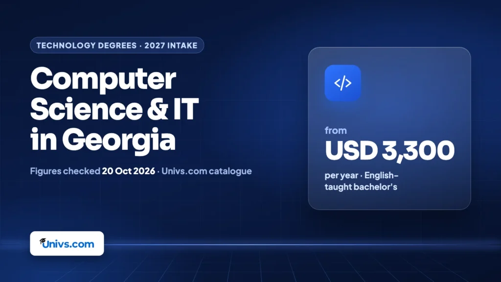 Computer Science & IT in Georgia: from USD 3,300, per year, English-taught bachelor's